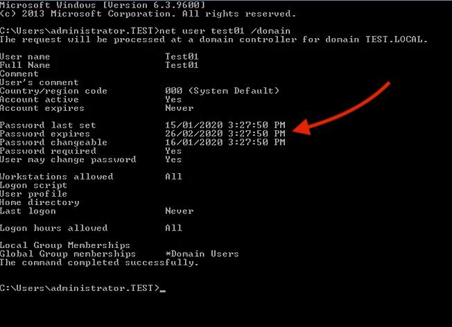 cmd command to check user password expiry